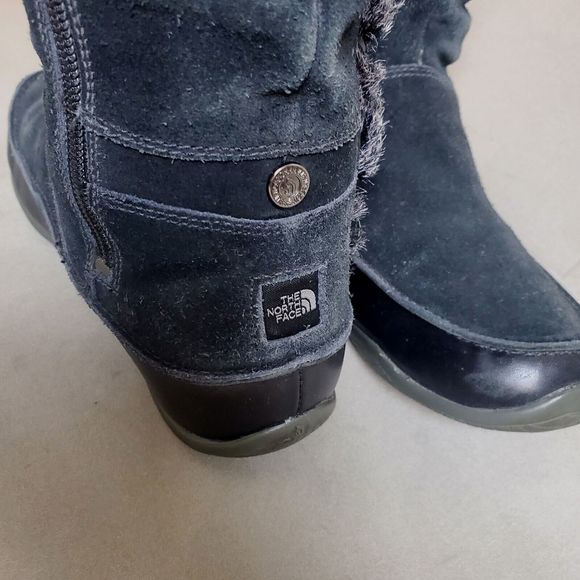 The North Face Josie II Black Suede Faux Fur Tall Boots Women’s 7 Primaloft 200 - Picture 12 of 14